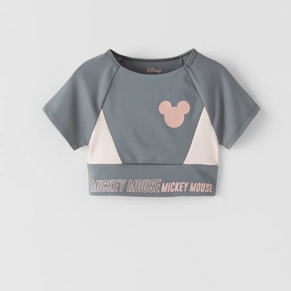 Zara 11/12 Mickey Mouse Disney Gym Shirt - Picture 2 of 4